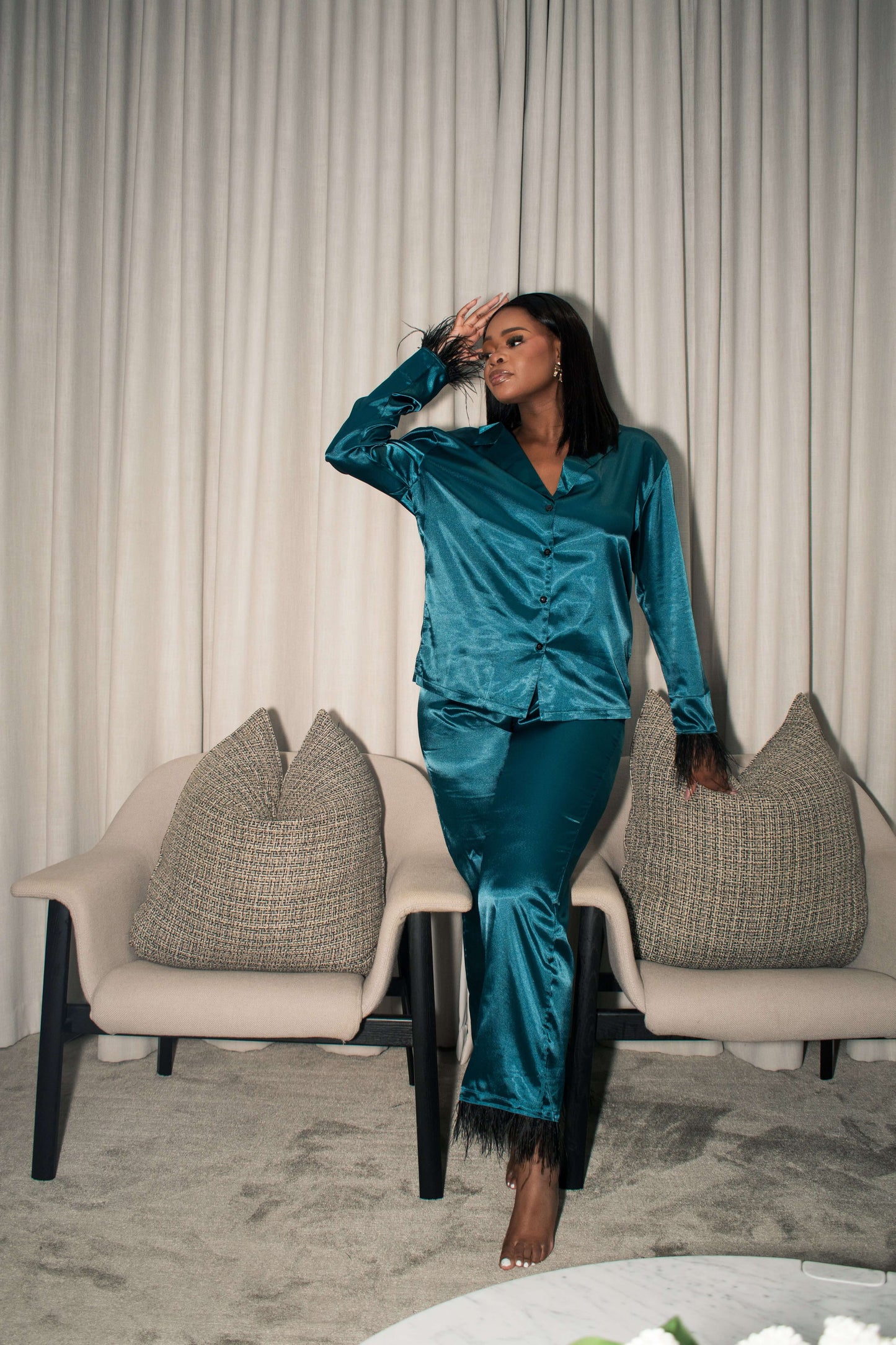 Emerald Feather Luxe Set
