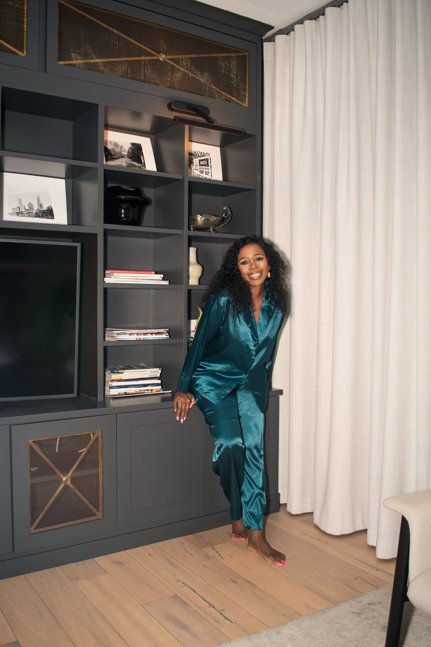 Emerald Envy Satin Set